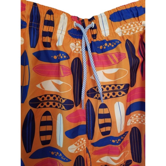 Tailor Byrd‎ surf board Print Drawstring Swim Trunks Size Men's XXL 40 7''in - Picture 7 of 11